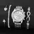 Kit Relógio com 3 Pulseiras Feminina - comprar online
