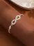 Pulseira Infinito com Strass - Elegância Prateada e Design Atemporal na internet