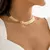 Colar Feminino com Corrente Curta Estilo Escama – Banhado a Ouro - comprar online