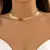 Colar Feminino com Corrente Curta Estilo Escama – Banhado a Ouro