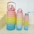 Kit 3 Garrafa Agua Squeeze Galão Com Adesivos Lembretes beber Água
