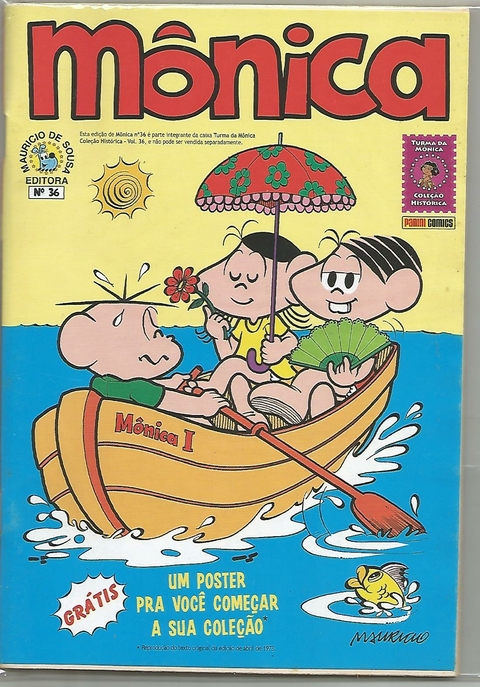 TURMA DA MÔNICA COLEÇÃO HISTÓRICA - MÔNICA N.º 36 - EDITORA PANINI / MAURICIO DE SOUSA
