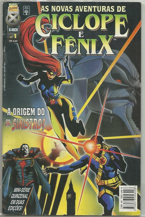 NOVAS AVENTURAS DE CICLOPE E FÊNIX, AS - MINISÉRIE N.º 1 - EDITORA ABRIL / MARVEL COMICS