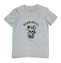 Camiseta Estampada Caveira Rose Skull