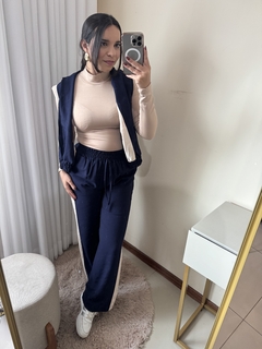 Conjunto casaco + calça wide leg - By Maria