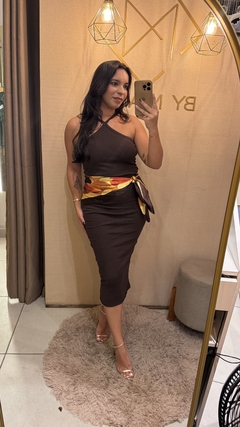 VESTIDO CANELADO - TAM UN - comprar online