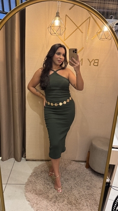 VESTIDO CANELADO - TAM UN - loja online