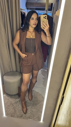 CONJUNTO COLETE ALFAIATARIA