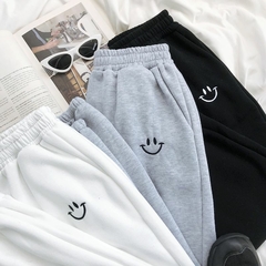 Moletom de perna larga cinza unisex, moletom personalizado, calça folgada casua