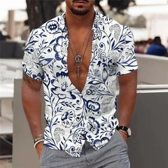 2023 Havaí Camisas e Coconut Tree Homens Grande Impressão 3D Praia Retro 5xl M
