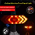 Imagen de Luz Trasera Bicicleta Con Baliza Giiro para Casco Regargable Led
