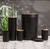 Set 6 Piezas Baño Jabonera Dispenser Vaso Porta Cepillo Escobilla Y Cesto Basura Bambú - MomoM