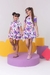 Conjunto Mariana com Estampa de Corações - Saia com Shortinho - Flor de Isa Kids | Moda Infantil 