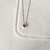 Colar zircônia coração cereja com cravejado 7mm 40cm