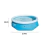 Piscina inflável BestWay Fast Set com água, medindo 2,44m de diâmetro e 66cm de altura, em cor azul com borda branca.
