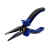 Alicate de bico Marine MS-PL15C, com design ergonômico e cabo emborrachado azul e preto, ideal para trabalhos de precisão, como segurar e moldar fios e pequenos componentes em eletricidade e mecânica.