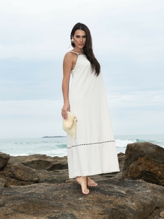 Vestido Linho com Vivo - Adagio Store