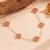 Colar Trevo Rosa Banhado em Ouro - comprar online