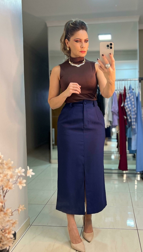 Sleeveless High-Neck Knit Bodysuit