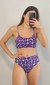 Conj. Biquíni Infantil Top e Hot Pant -Estamp. Roxo - loja online