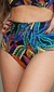Calcinha Hot Pant Fio Duplo - Estamp. Preto/Color - comprar online