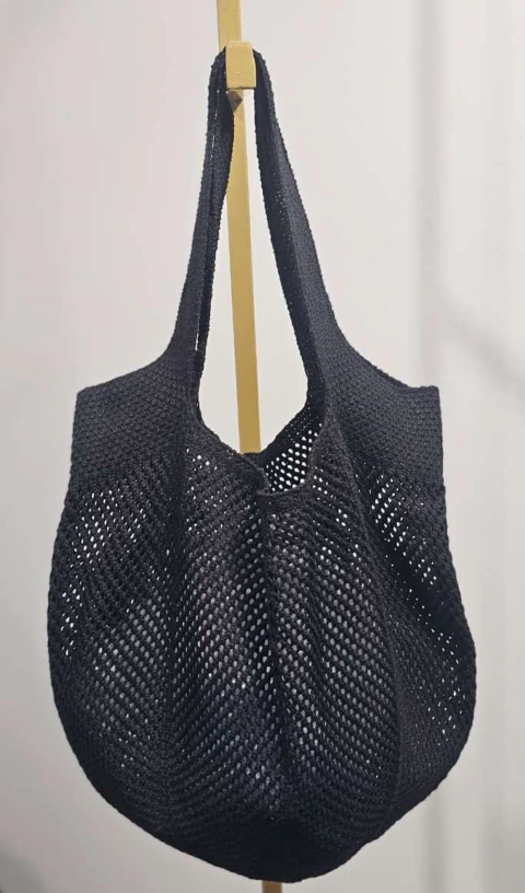 Bolsa Crochê M - Preta