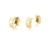 brinco dourado shell