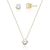 conjunto cristal dourado