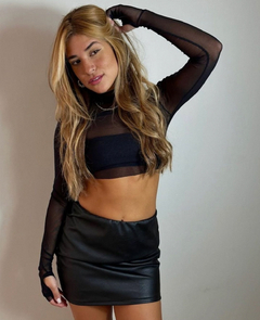 CROPPED TULE TRANSPARENTE