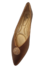 Sapatilha Feminina Confortável bico fino metalizada na cor bronze com enfeite brilhante.