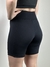 Short com Recorte Feminino Poliamida e Elastano Zero Transparência | Preto - comprar online