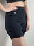 Short com Recorte Feminino Poliamida e Elastano Zero Transparência | Preto