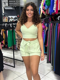 Cropped e Short Alfaiataria na internet