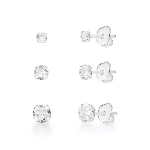 Brinco de Zircônia - Cristal - comprar online