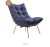 Poltrona costela e Puff de Ferro - comprar online
