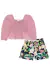 Conjunto Blusa em Malha Wave e Shorts em Viscose - Vic&Vicky 63488