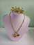 Conjunto Colar e Brinco cordão baiana com flor martelada folheado a ouro 18K