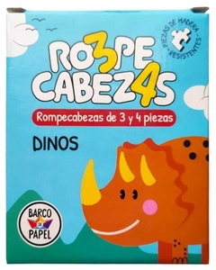 DINO - Rompecabezas 3 y 4 piezas