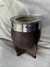 Mate imperial cuero croco marron - Acero y calabaza