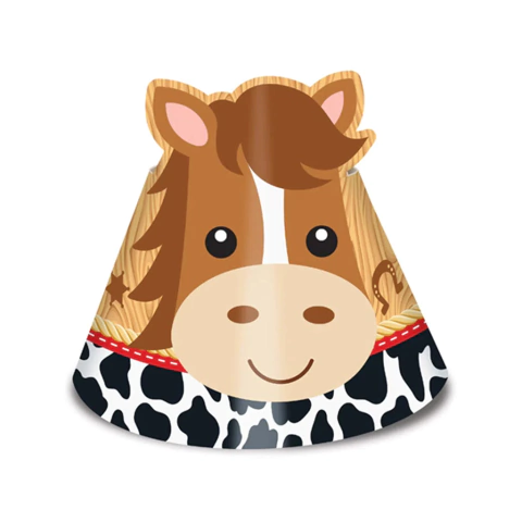 Chapéu Cone Fazendinha - 08 unidades