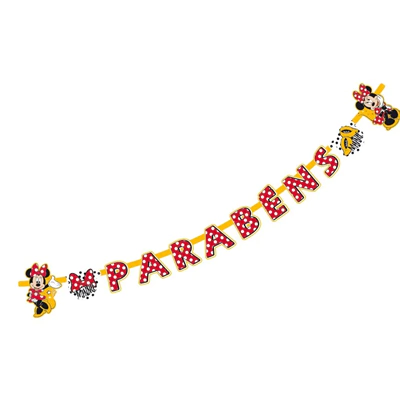 Faixa Parabéns Minnie Mouse - unidade