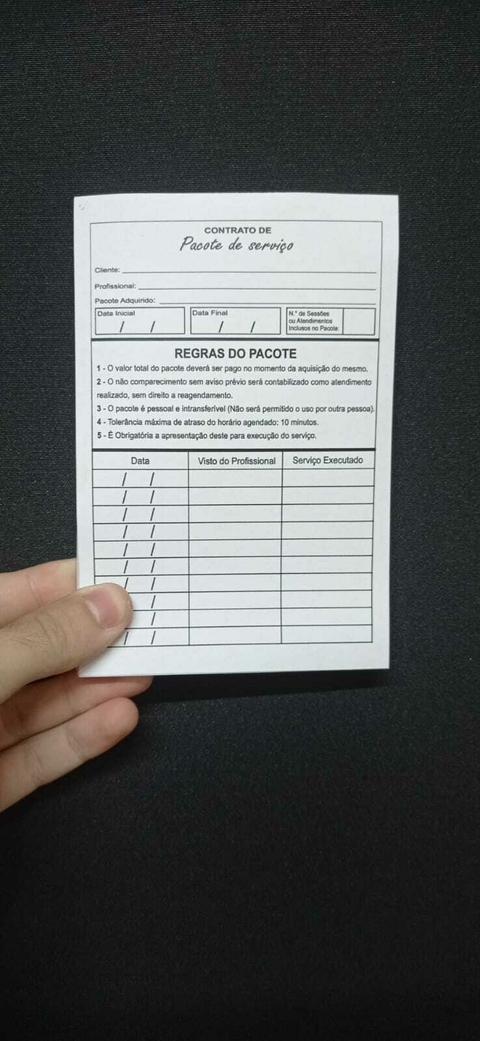 Contrato Pacote Serviços - Manicure / Estética / Depilação / Banho e Tosa / Salão / Massoterapia / Podologia / Etc