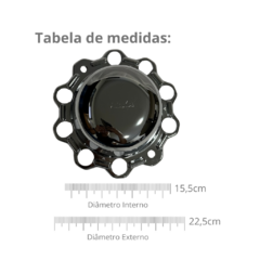 Par Sobre Tampa Cromada Cubo Dianteira Scania Truck