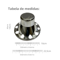 Imagem do Sobre Tampa Cromada Cubo Traseiro Tração Scania Sem Emblema