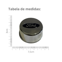Imagem do Sobre Tampa Cromada Cubo Ford 3/4 Com Emblema