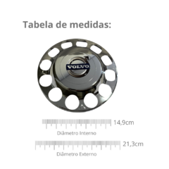 Sobre Tampa Cromada Cubo Volvo Com Emblema