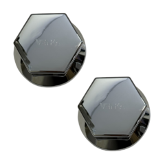 Par Sobre Tampa Cromada Cubo Dianteira Iveco Sem Emblema