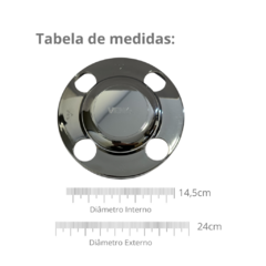 Imagem do Sobre Tampa Cromada Cubo Traseira Truck MB Sem Emblema