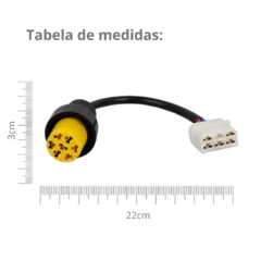 Conector Chicote Lanterna Traseira Facchini 5 Vias - Rubinho Auto Peças
