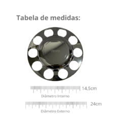 Imagem do Sobre Tampa Cromada Cubo Tração MB Actros Axor Sem Emblema